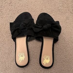 Black Bow Sandals